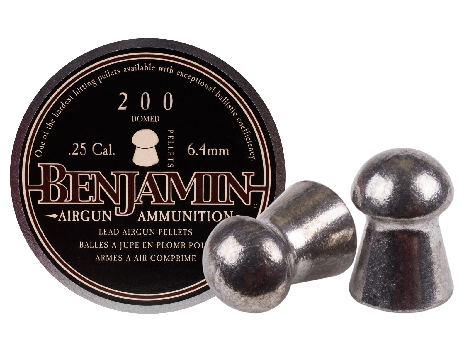 Benjamin .25 Cal, 27.8 Grains, Domed, 200ct 0.25