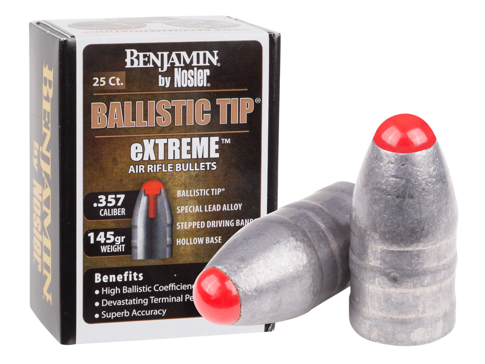 Benjamin Nosler Ballistic Tip eXTREME .357 Cal., 145gr, 25ct