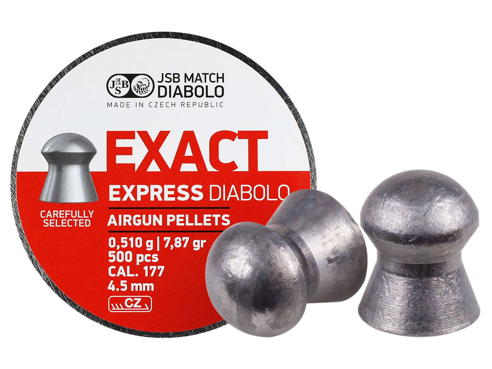 JSB Match Exact Express Diabolo, .177 Cal, 7.87 Grains, Domed, 500ct