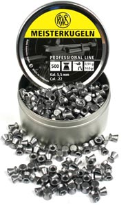 RWS Meisterkugeln Standard .22 Cal, 14.0 Grains, Wadcutter, 500ct
