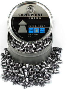 RWS Superpoint Extra .22 Cal, 14.5 Grains, Pointed, 500ct
