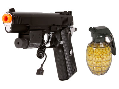 TSD Sports M1911 Tac Airsoft Pistol Kit, Black