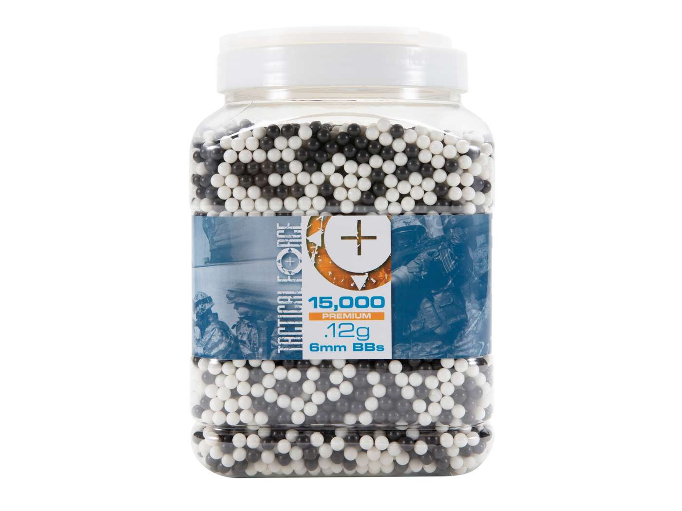 Elite Force 15,000 Tactical Force Airsoft BBs .12g White/black, 6mm 6mm