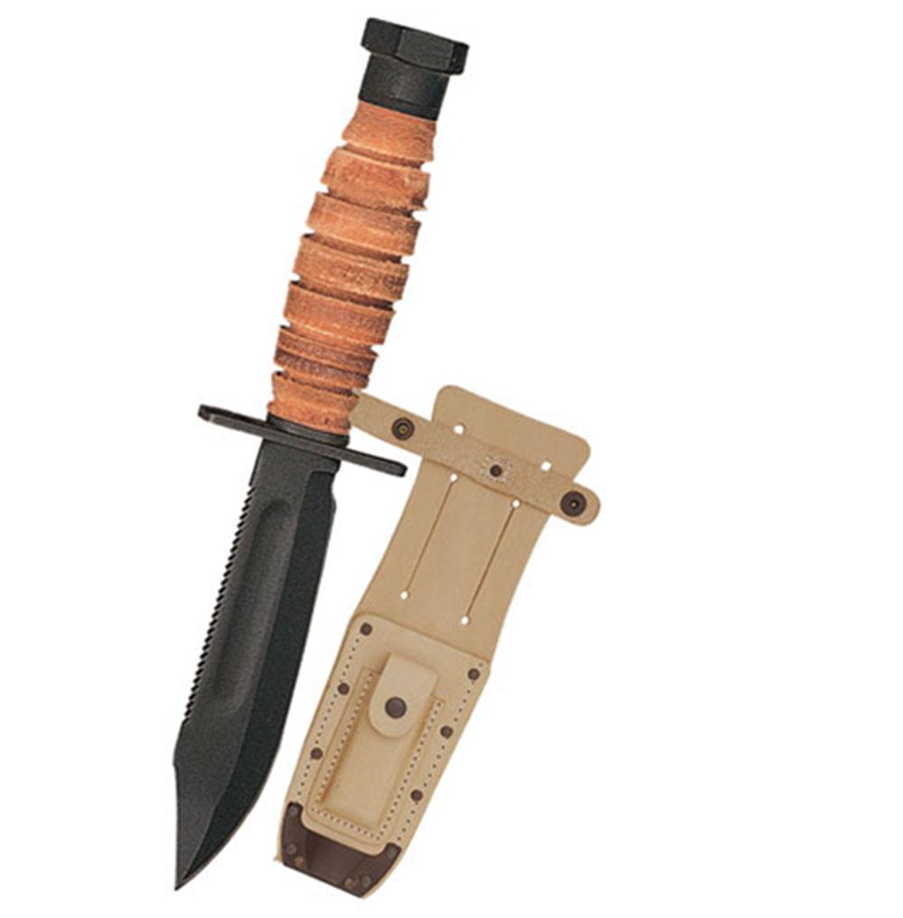 Ontario Knife  499 Survival Fixed 5.0 in Black Blade Leather Hndl