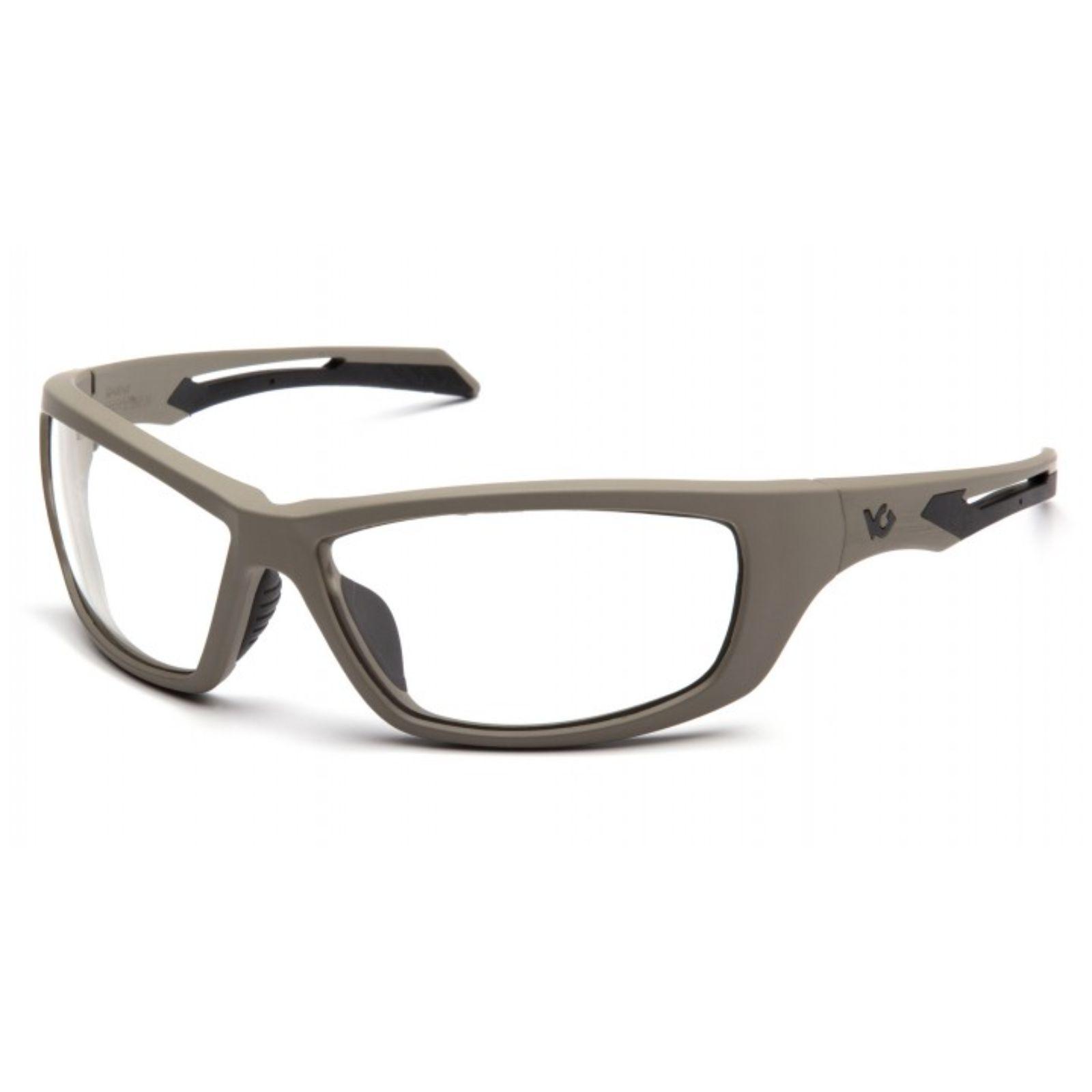 Pyramex  Safety Howitzer Tan Frame Clear Anti-Fog Lens