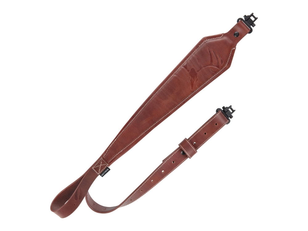Allen Heritage Deer Deboss Leather Rifle Sling, Brown