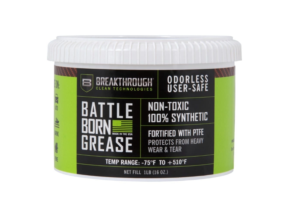 Breakthrough Battle Born Grease W/ PTFE, 1-Pound Tub, Clear, 1lb
