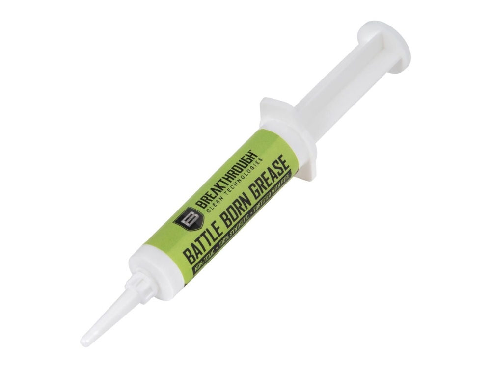 Breakthrough Battle Born Grease W/ PTFE, 12cc Syringe, Clear, 12ml