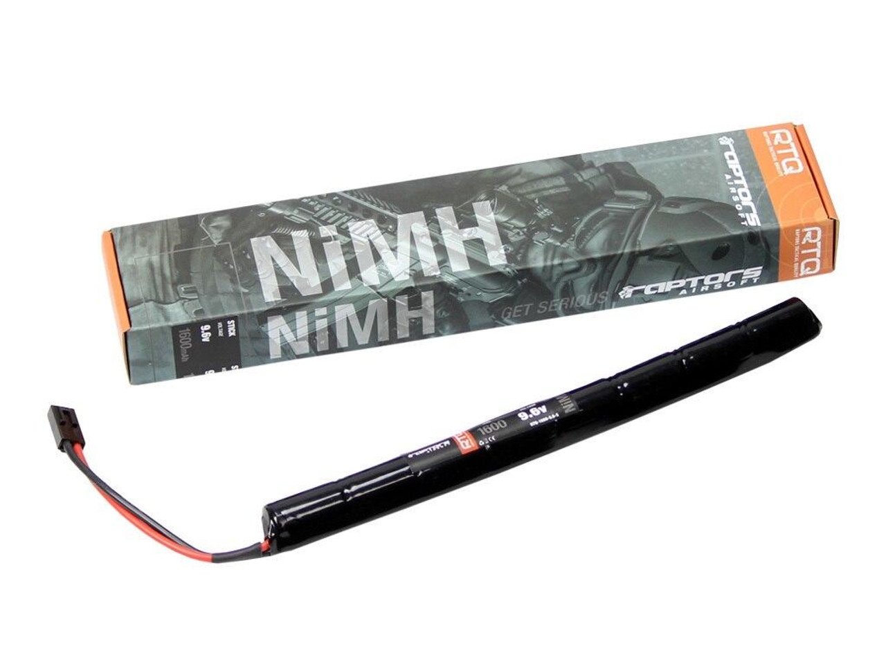 Raptor RTQ AK NiMH 1600mah 9.6v Stick Airsoft Battery