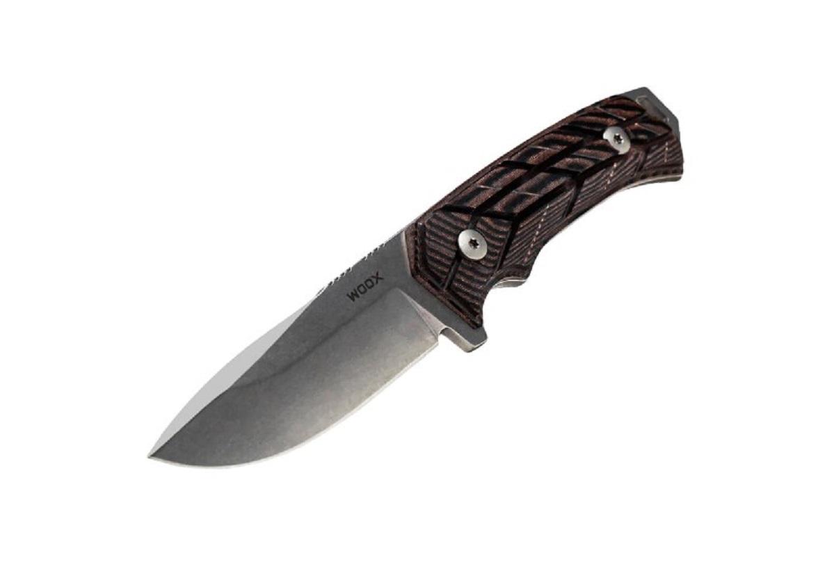 WOOX Rock 62 4.5" Blade - Stonewash  / X Brown