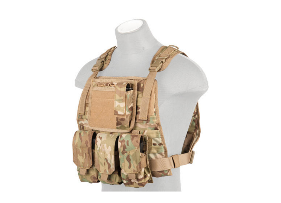 Lancer Tactical Molle Plate Carrier Vest, Camo