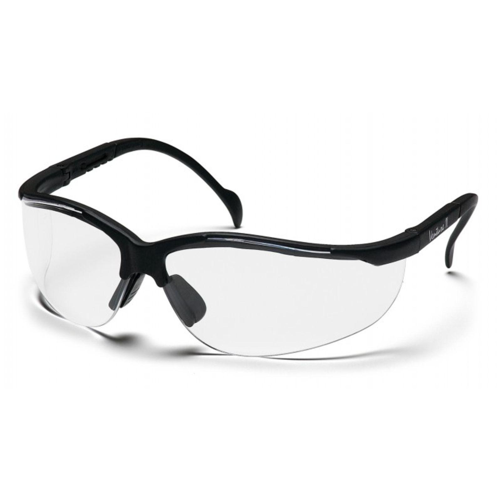 Pyramex  Venture II Safety Glass Black Frame Clear Lens