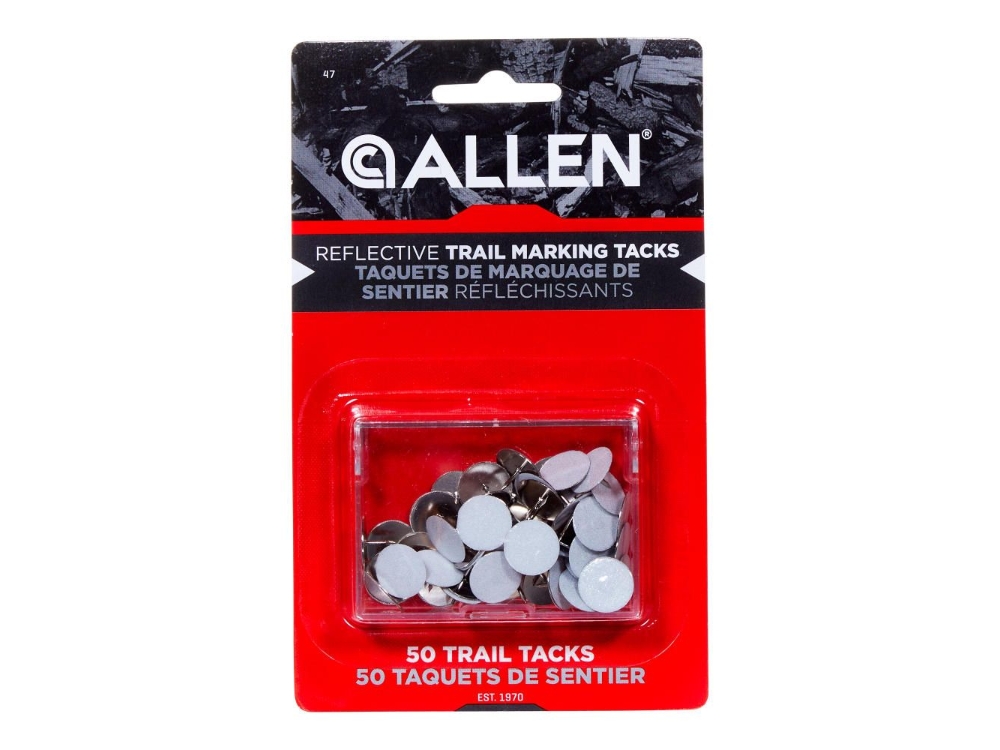 Allen Reflective Trail Marking Tacks, 50-Pack, White