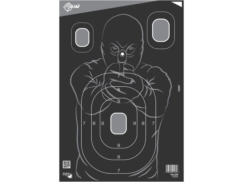 Allen EZ Aim Splash Silhouette Paper Shooting Targets, Multicolored