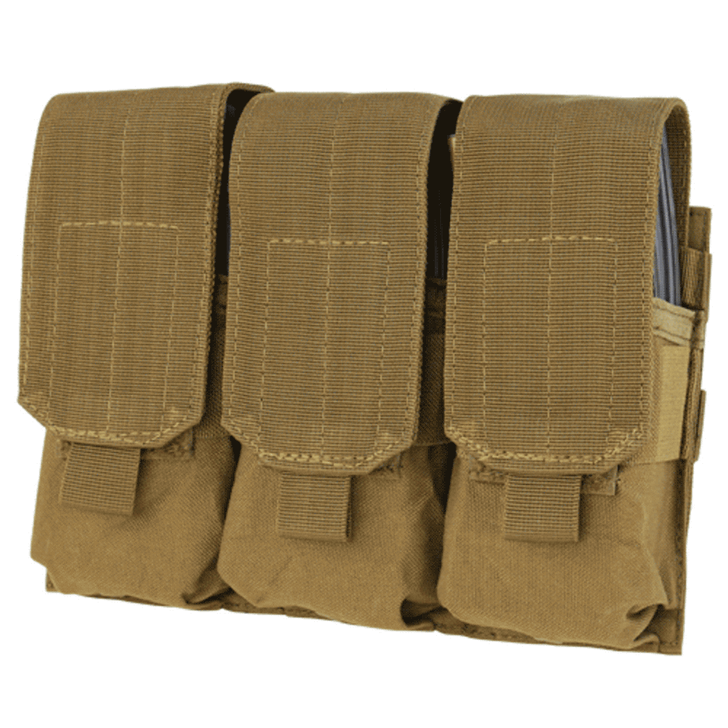 Condor MOLLE Triple M4 Mag Pouch, Coyote