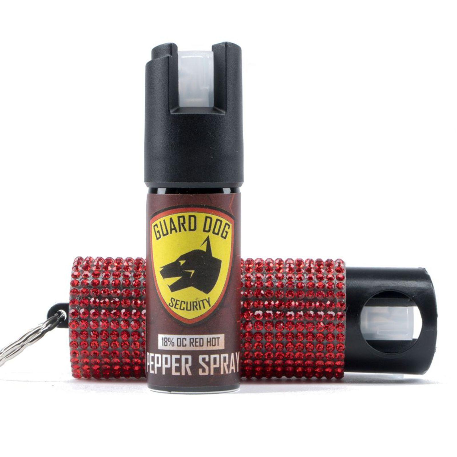 Guard Dog  Bling It On Max Strength Keychain Pepper Spray Red