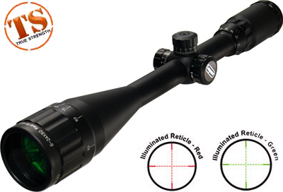 Leapers 5th Gen 6-24x50 AO Varmint Rifle Scope, Illuminated Mil-Dot Reticle