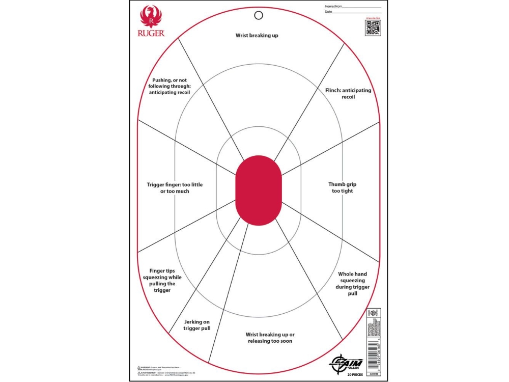 Allen Ruger Paper Shooting Targets Handgun Trainer