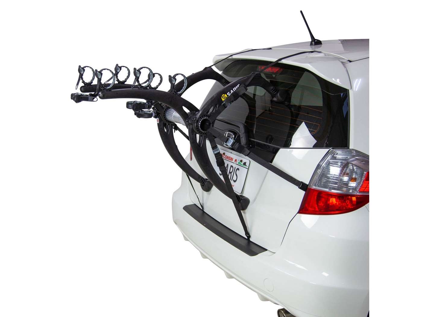 Saris Bones EX Trunk, Bike Rack for Car, Mount Rack 3 Bikes, Black