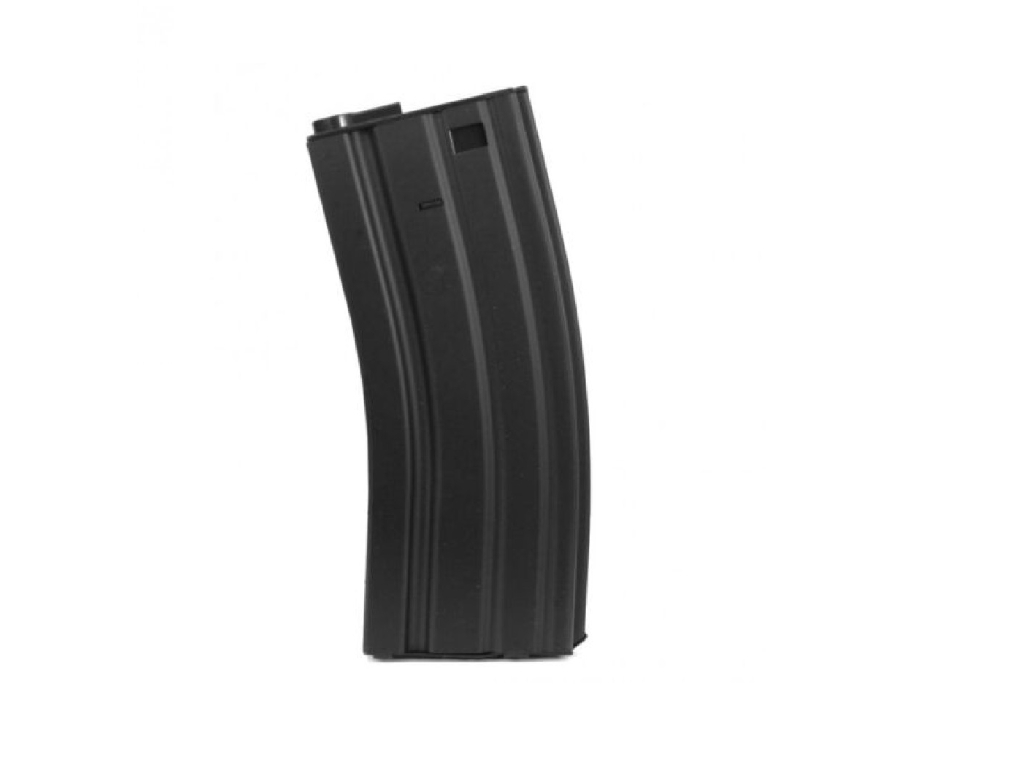 Lancer Tactical 300 Round Metal M4 High Capacity Airsoft Magazine, Black, 6mm