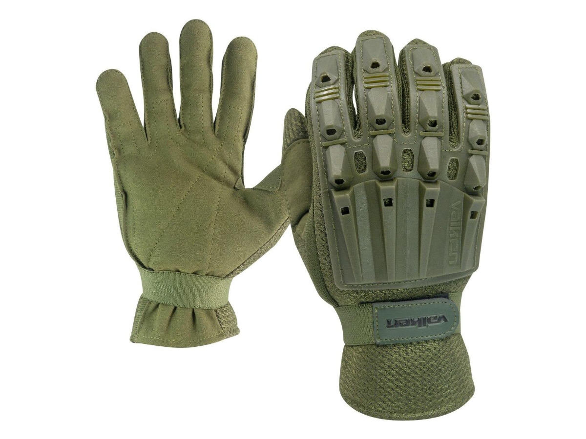 Valken Alpha Full Finger Gloves, Olive, Extra Large