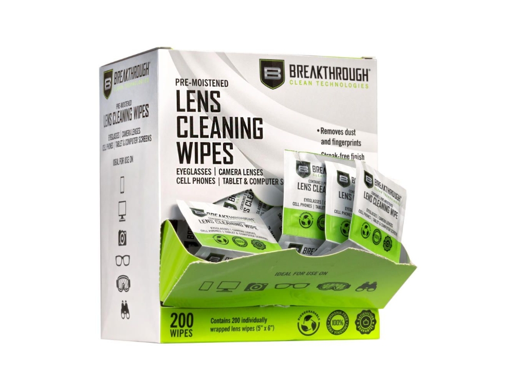 Breakthrough Multi-Purpose Lens Wipes, 5 X 6, 200-Pack, White