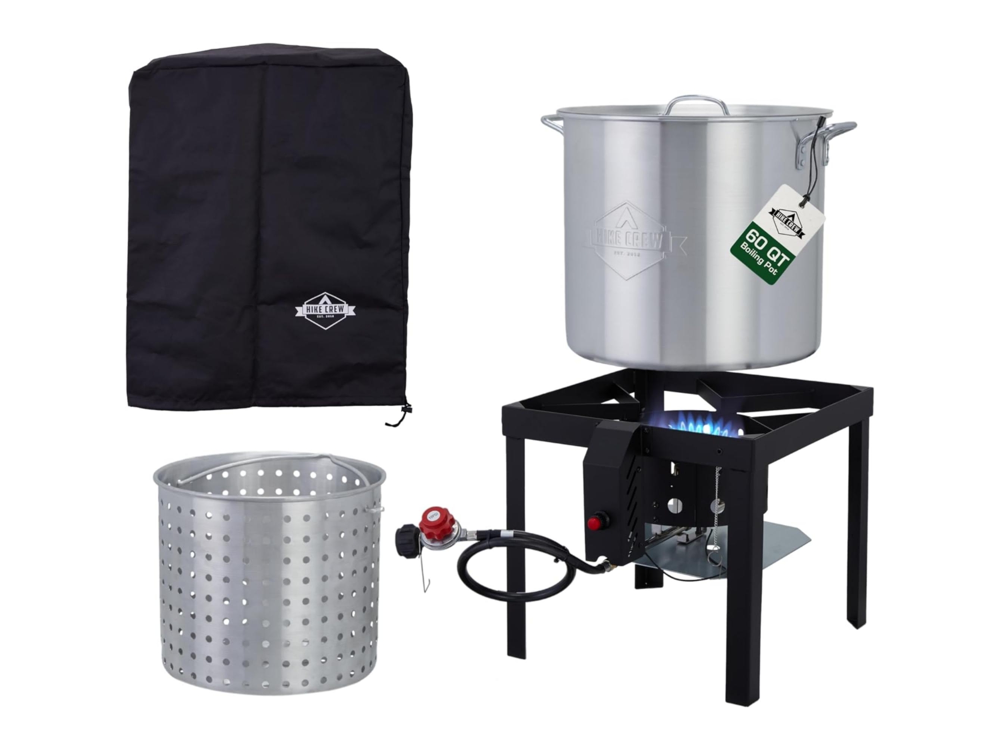 Hike Crew 60 QT/110,000 BTU Outdoor Seafood Boil Set with Igniter
