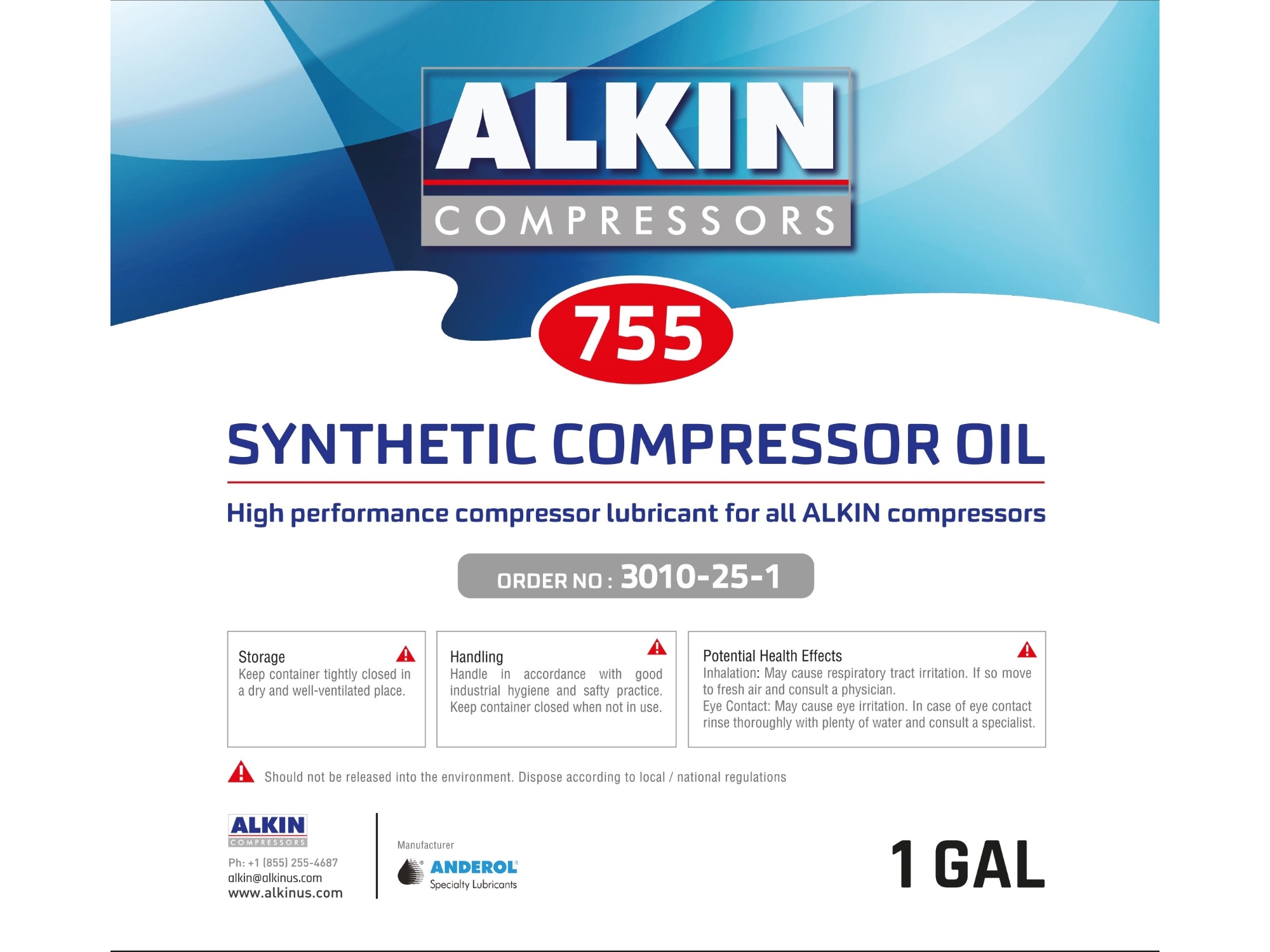 Alkin 755 1 Gallon Compressor Oil