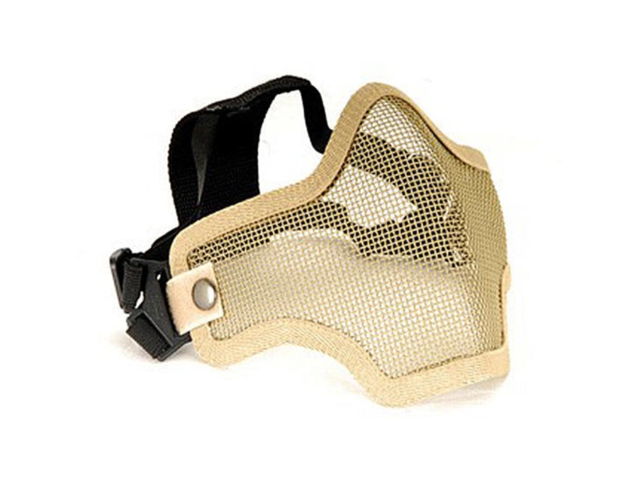 Raptor 2G Steel Mesh Half Face Mask, Tan