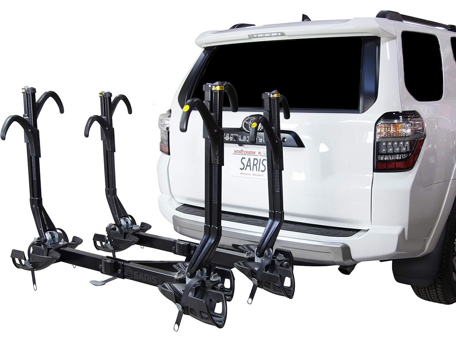 Saris Superclamp EX 4-Bike Hitch Car Rack, Black