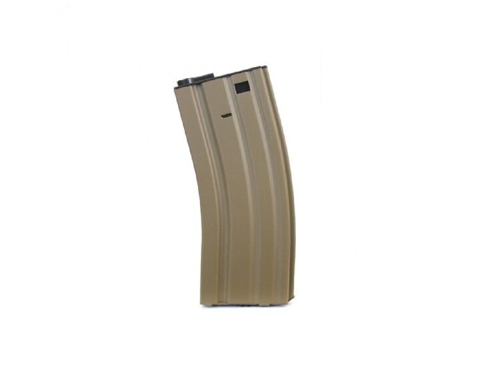 Lancer Tactical 300 Round Metal M4 High Capacity Airsoft Magazine, Tan