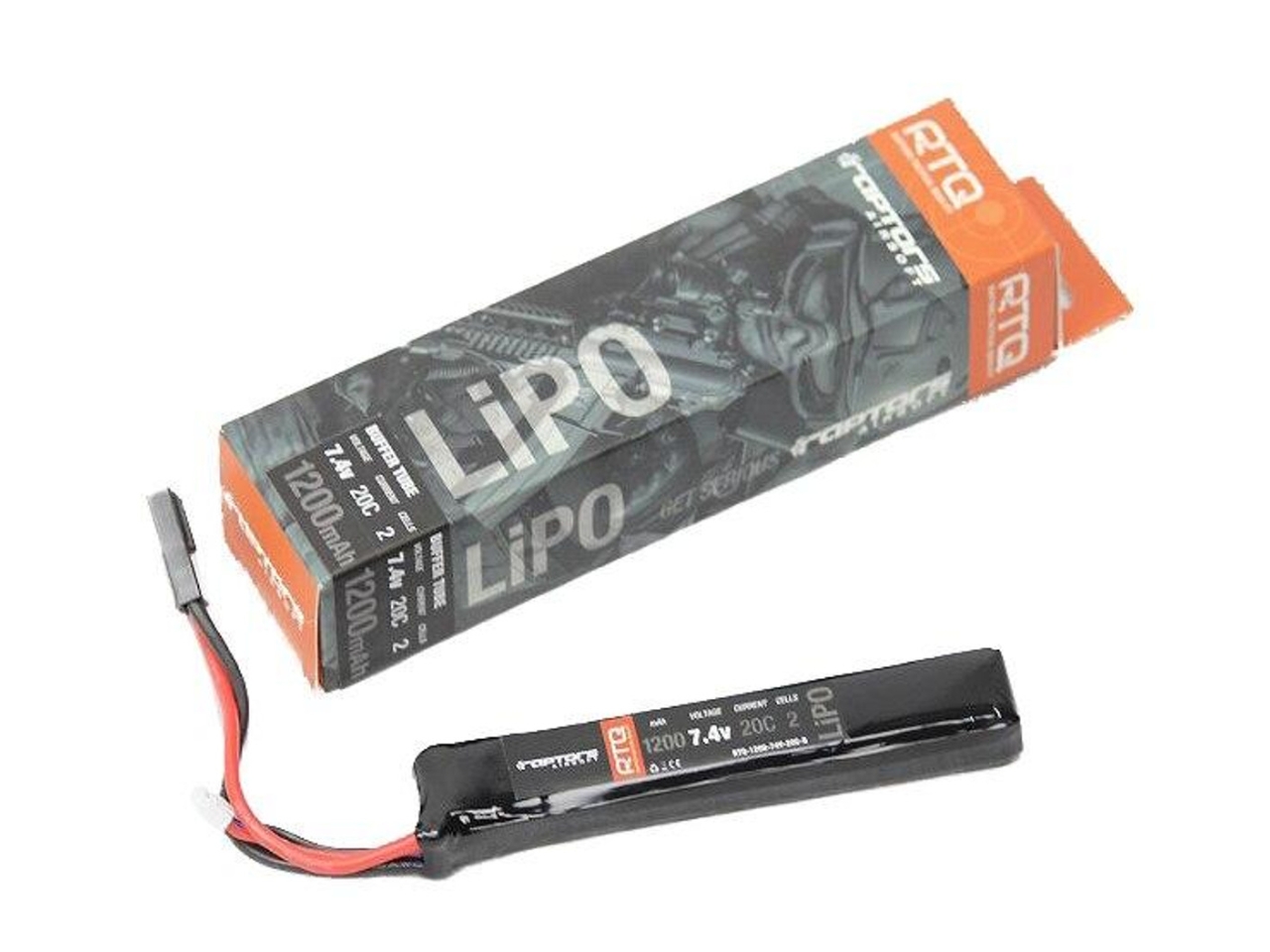 Raptor RTQ 7.4V 1200 MAh 20C Mini LiPO Airsoft Battery