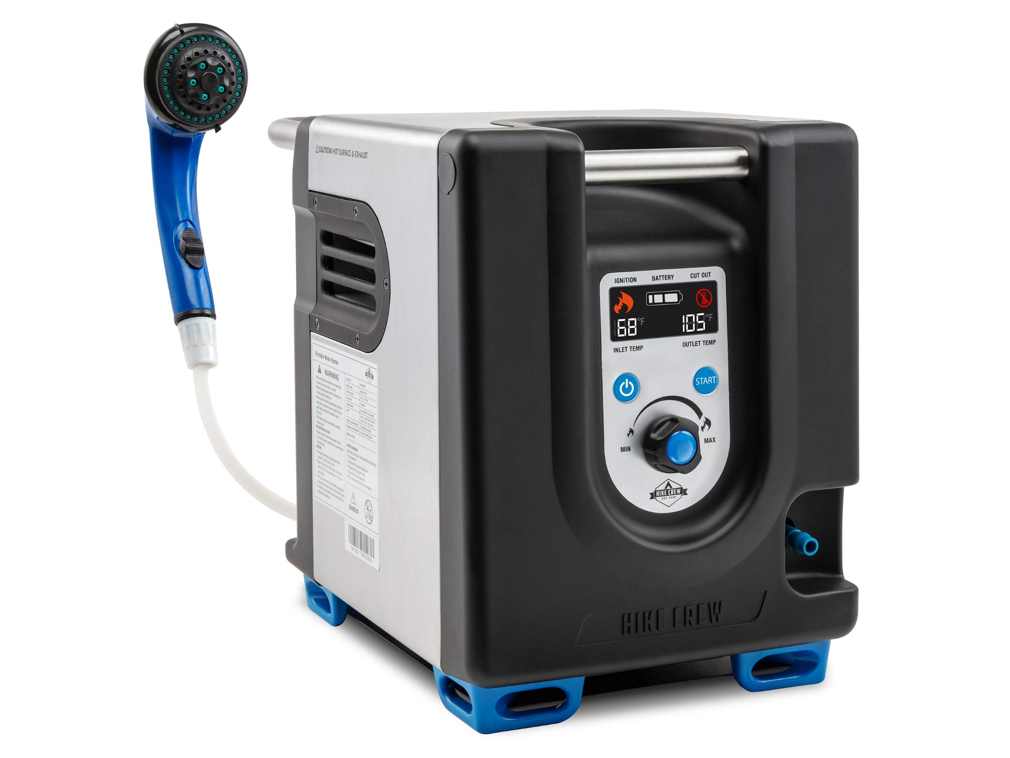 Hike Crew Portable Propane Water Heater & Shower Pump Built-in Battery