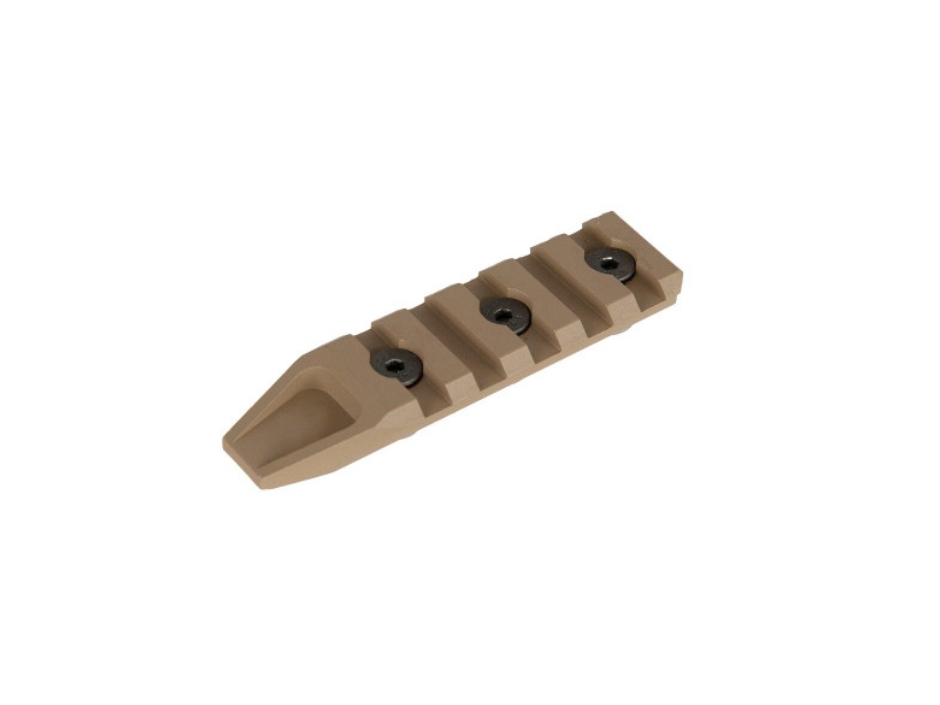 Raptor 5 Slot Metal Keymod Rail Section, Tan