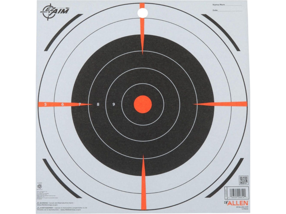 Allen EZ Aim Paper Shooting Targets, Multicolored