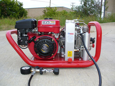 AireTex Atlantic 4500 psi Gasoline Compressor, Incl. Scuba Tank Adapter & Gauge