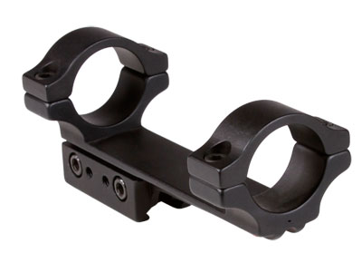 BKL 1-Pc Mount, 4" Long, 1" Rings, 3/8" or 11mm Dovetail, .007 Droop Compensation, Matte Black