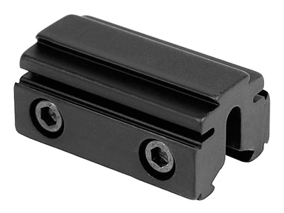 BKL 3/8" or 11mm Tri-Mount Dovetail Riser Mount, 1.625" Long, Black