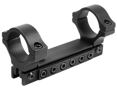 BKL 1-Pc Adjustable Scope Mount, 30mm Rings, 3/8 Or 11mm Dovetail, Black