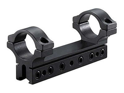 BKL 1-Pc Mount, 4 Long, 1 Rings, 3/8 Or 11mm Dovetail, 6 Base Screws, Matte Black