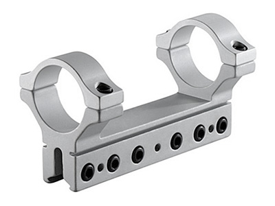BKL 1-Pc Mount, 30mm Rings, 3/8 or 11mm Dovetail, 4 Long, 6 Base Screws, Silver
