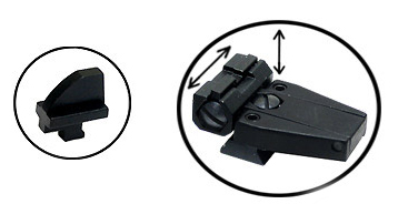 Beretta Front & Rear Sights, Fits Beretta M92FS Pistol