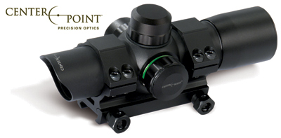 CenterPoint 1x25mm Compact Crossbow 3-Dot Sight, 1/2 MOA, 30mm Tube, 1-Pc Weaver Mount