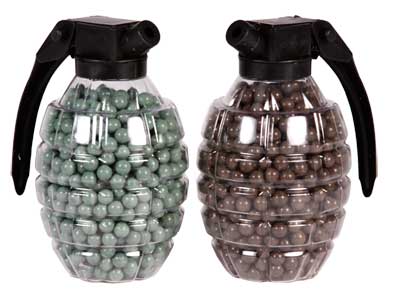 Crosman Hand Grenade Shaped BB Container, 800 Rds, 2ct
