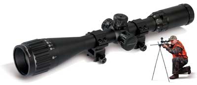 Centerpoint Optics Adventure Class 4-16x40AO Rifle Scope w/free Shooting Stick