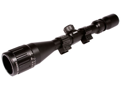 Gamo 4-12x40 AO Rifle Scope, Standard 30/30 Reticle, 1/4 MOA, 1" Tube, 3/8" Dovetail Rings