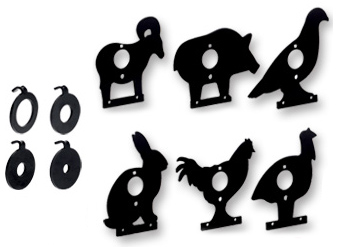 Gamo Target Faces, Fits Squirrel Field Target Mechanism, 6/pk + 4 Kill-Zone Reducers