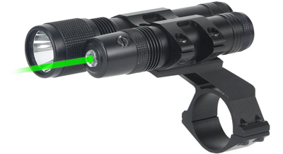 Gamo Green Laser and Flashlight, Fits 30mm or 1" Scope Tube, Momentary Pressure Switch