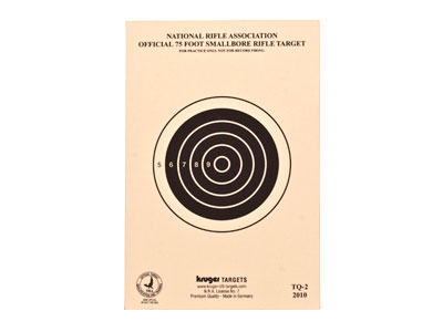 Kruger NRA 75-ft Smallbore Rifle Target, 4"x6", 100ct