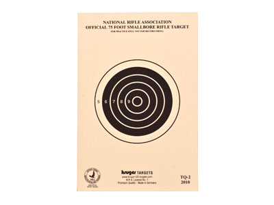 Kruger NRA 75-ft Smallbore Rifle Target, 4x6, 100ct
